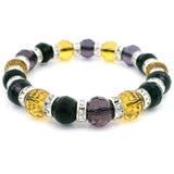 Crystal Glass Bracelet - Black Citrine Purple