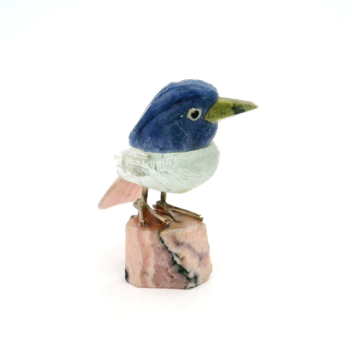 Aquamarine Mini Bird Carving - Wood Pecker