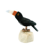 Black Marble Mini Bird Carving - Tucan