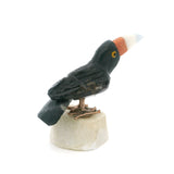Black Marble Mini Bird Carving - Tucan