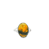 Bumblebee Jasper Cabochon Ring - Bezel Set in Sterling Silver