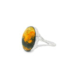 Bumblebee Jasper Cabochon Ring - Bezel Set in Sterling Silver