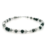 Tourmalated Quartz Beaded Bracelet - 4mm Round