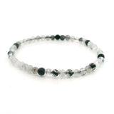 Tourmalated Quartz Beaded Bracelet - 4mm Round