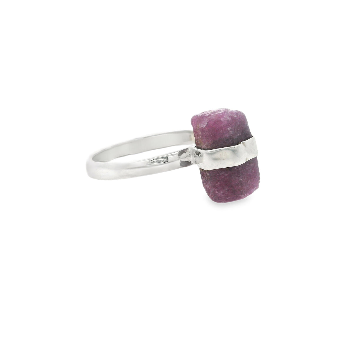 Bague Rubis - Béryl naturel serti argent Taille 9