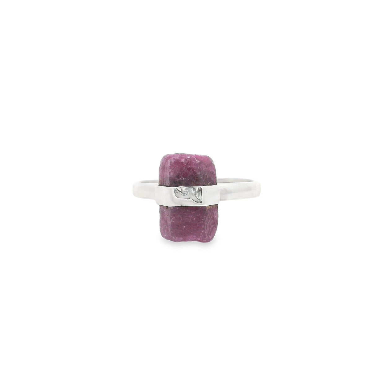 Bague Rubis - Béryl naturel serti argent Taille 9