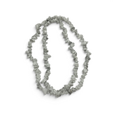 Rare Earth Gallery howlite chip necklace featuring tumbled white and grey stone fragments on a strand