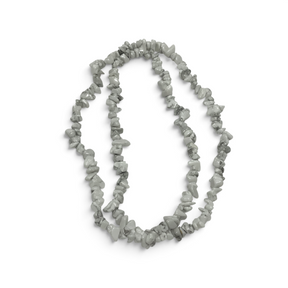 Rare Earth Gallery howlite chip necklace featuring tumbled white and grey stone fragments on a strand