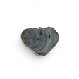 Rare Earth Gallery small heart-shaped druze pendant with grey swirled agate and metallic silver-toned edges