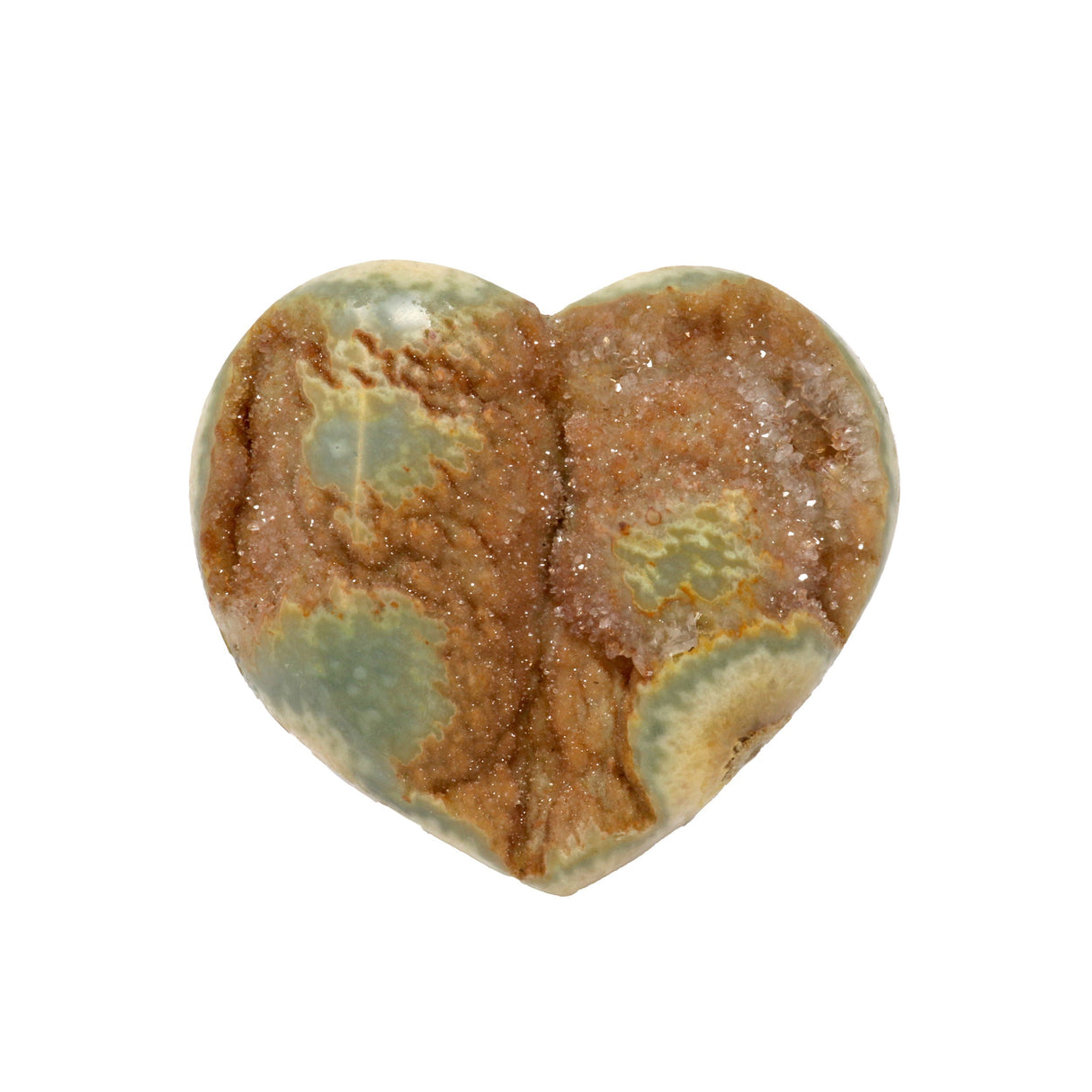 Quartz Druze Heart - Dusty Peach
