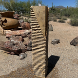 Carmel Travertine Column Trio Fountain Set With Pins - Design With Smooth Corner