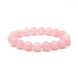 Rose Quartz Beaded Bracelet 10mm Rounds