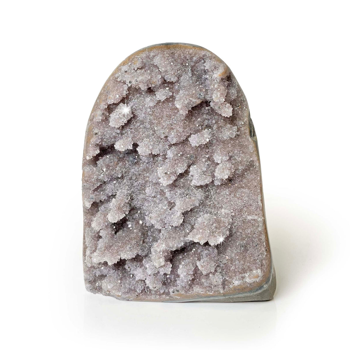 Amethyst Druze Freeform Specimen with Cut Base & Stalactite Formations