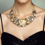 Montana Agate Necklace with Citrine & Smoky Quartz