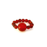 4.5mm Gemstone Beaded Ring with 10mm Round Focal