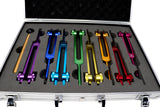 Colored Metal Tuning Forks - Set of 8