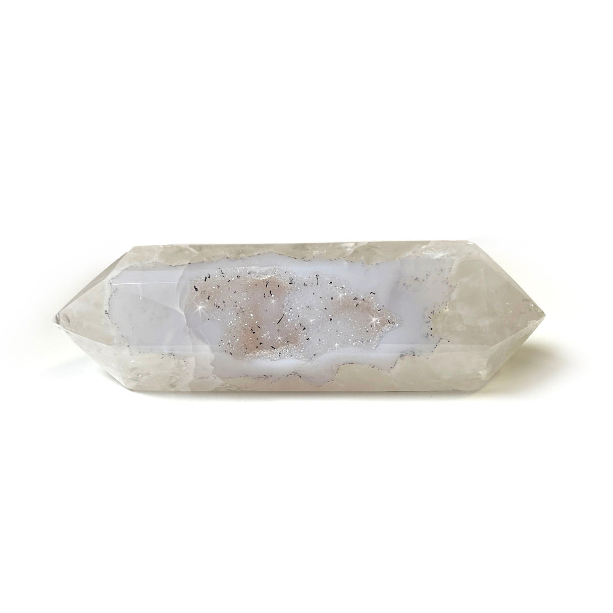 Agate Druze Double Terminated Point