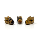 Tiger Eye Dragon Skull Carving - Sold in Singles