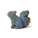 Labradorite Carving - Squirl with Blue Flash
