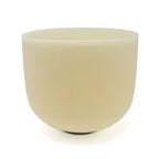 8-inch Imperial Topaz gem-infused quartz singing bowl, note A, pale cream bowl.