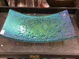 Dichroic Glass Table Top Vessel - Curve Clear