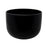 Glossy black 10-inch gem-infused quartz crystal singing bowl, angled side view