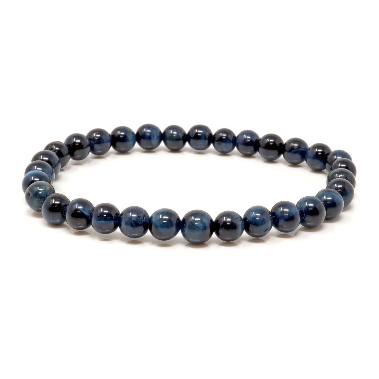 Blue Tigers Eye 6mm Beaded Bracelet