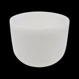 8" Frosted Quartz Sound Bowl - B Note - Aligns Crown Chakra
