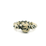 4.5mm Gemstone Beaded Ring with 10mm Round Focal