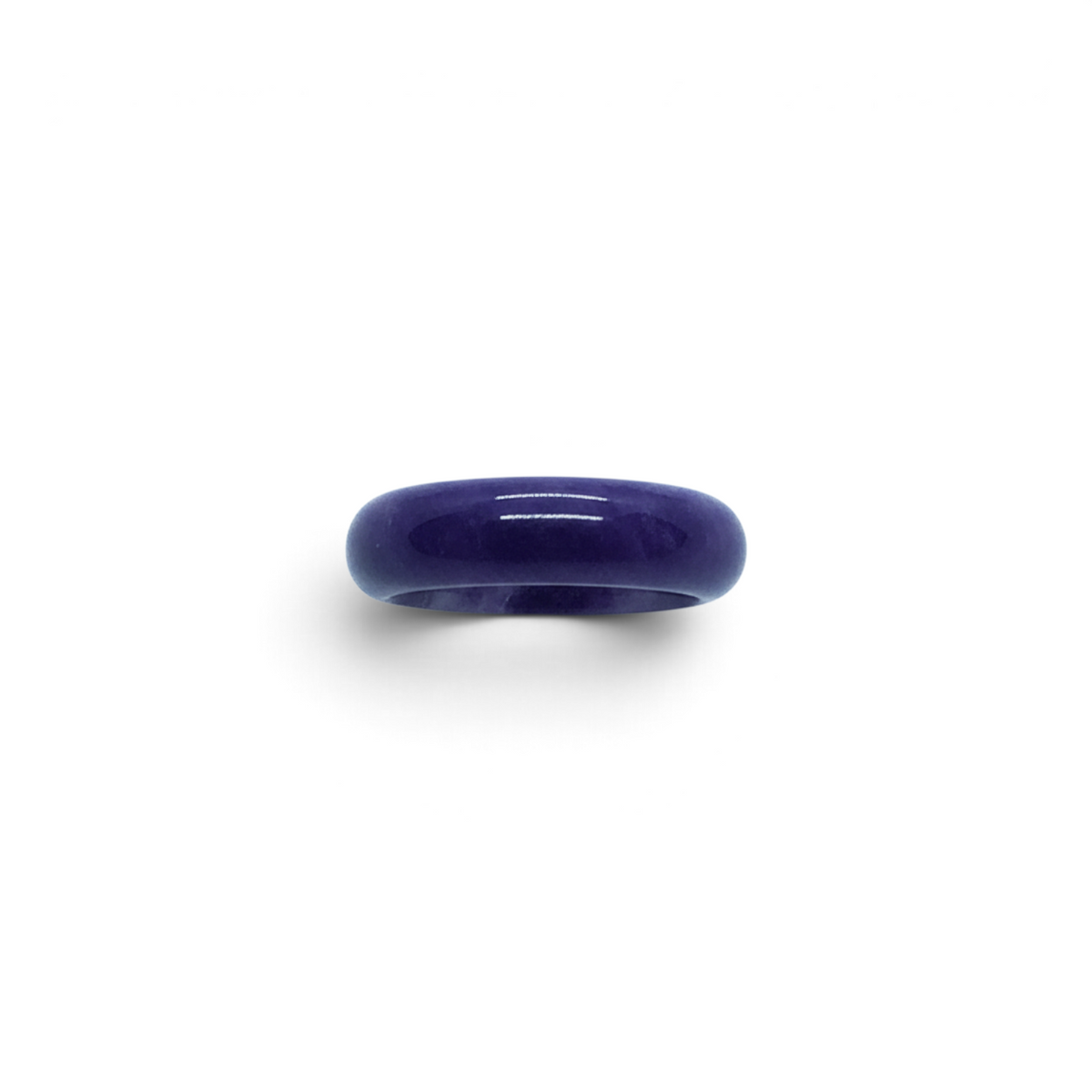 Rare Earth Gallery size 5.5 band ring crafted from smooth polished deep blue sodalite gemstone
