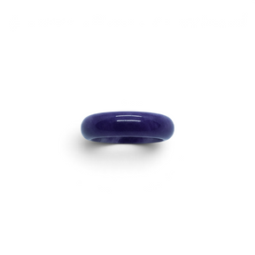 Rare Earth Gallery size 5.5 band ring crafted from smooth polished deep blue sodalite gemstone