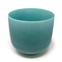 10-inch gem-infused turquoise quartz singing bowl, front view on a white background