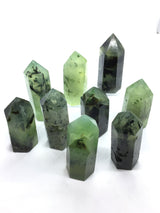 View of Prehnite Point With Epidote - Cut & Polished From Mali