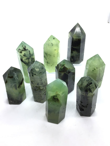 View of Prehnite Point With Epidote - Cut & Polished From Mali