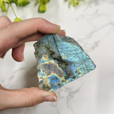 High Quality Labradorite Specimen with Natural Edge (Free Stand with Purchase)
