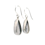 Dendritic Opal Dangle Earrings - Pear