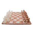 Hand Carved Mexican Onyx Stone Chess Set - Small 7.5"