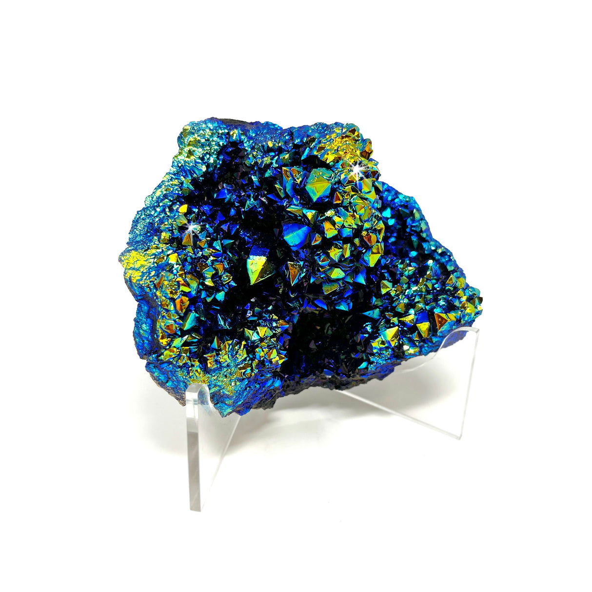 Black Titanium Coated Moroccan Geode - Medium