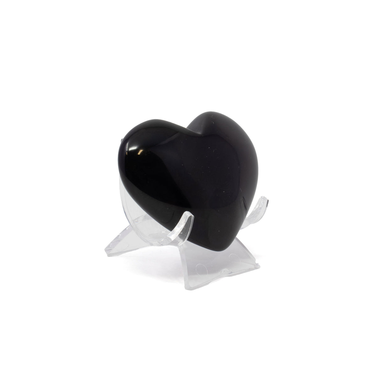 Rainbow Obsidian Heart on Lucite Stand