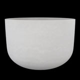 18" Frosted Quartz Sound Bowl - F Note - Aligns Heart Chakra