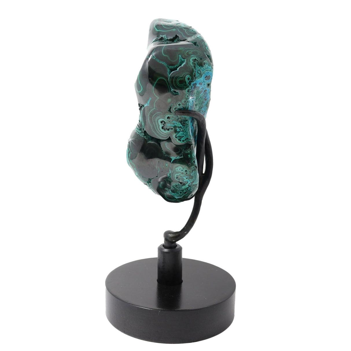 Chrysocolla Malachite Polished Freeform on Custom Spinner Stand