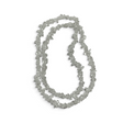 Rare Earth Gallery 32-inch clear quartz chip necklace featuring raw, tumbled crystal stones on a delicate strand.