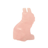 Rose Quartz Carved Wolf