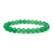 Aventurine beaded bracelet with 8mm polished green round stones