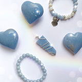 Angelite Beaded Bracelet 8mm