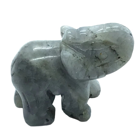 View of Labradorite Elephant Carving