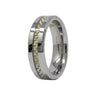 6mm Tungsten Ring Featuring Modern Gray Carbon Fiber Inlay