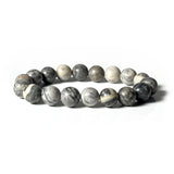 Zebra Jasper 10mm Beaded Bracelet