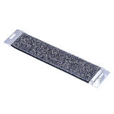 Wide Crystal Wrap Bracelet - Gun Metal with Magnetic Clasp