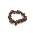 Rare Earth Gallery red goldstone chunky chip bracelet with shimmering metallic flecks on an elastic band